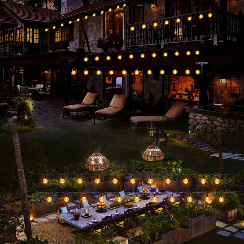 12M USB/Battery Power Ball LED String Lights Garland Lights Waterproof Outdoor Lamp Wedding Garden Fairy Lights Christmas Decor.
