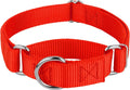 Martingale Dog Collar for Small to Large Breeds, Adjustable Heavy Duty Nylon Half Choking Training Collar for Pulling Dogs