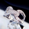 Huitan Creative Design Wedding Rings for Women Modern Fashion New Finger Accessories Engagement Party Temperament Female Jewelry