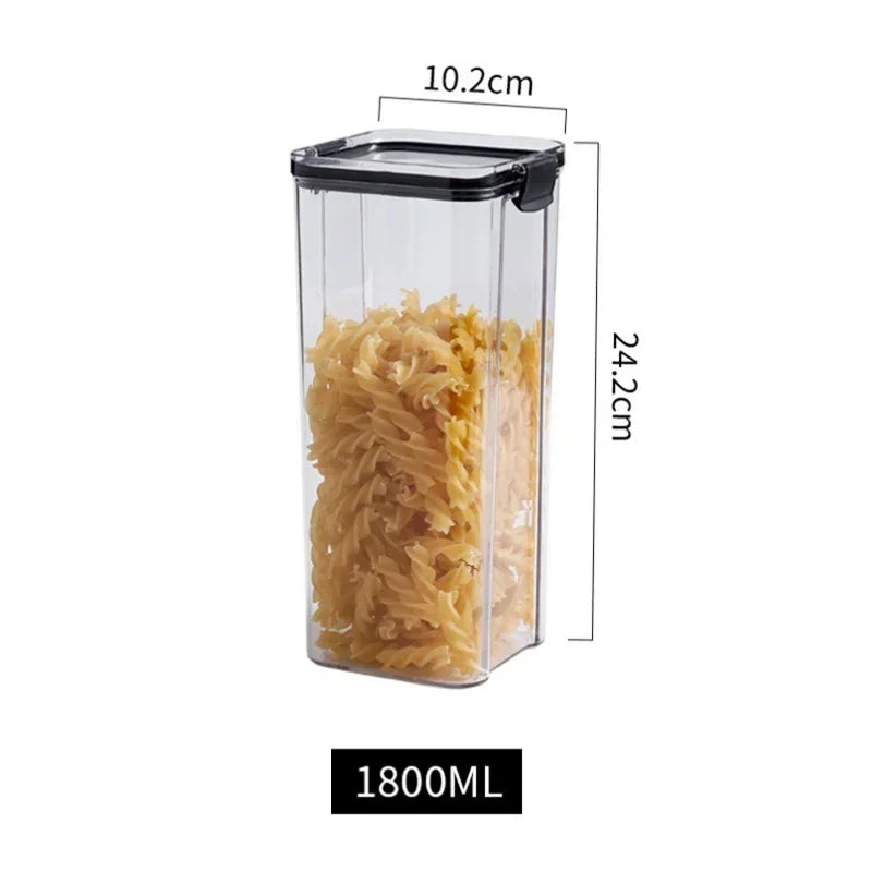 460/700/1300/1800 ML Food Storage Container Set, Transparent Airtight Sealed Canisters, Kitchen Storage Box Food Canister Tanks