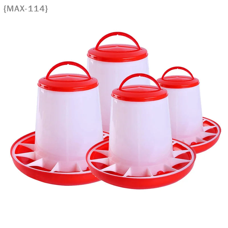 【MAX-114】1-10kg Automatic Chicken Feeder Bucket - Rooster Hen Feeding Device for Farm Animal Poultry Quail Pigeon Supplies【WX】