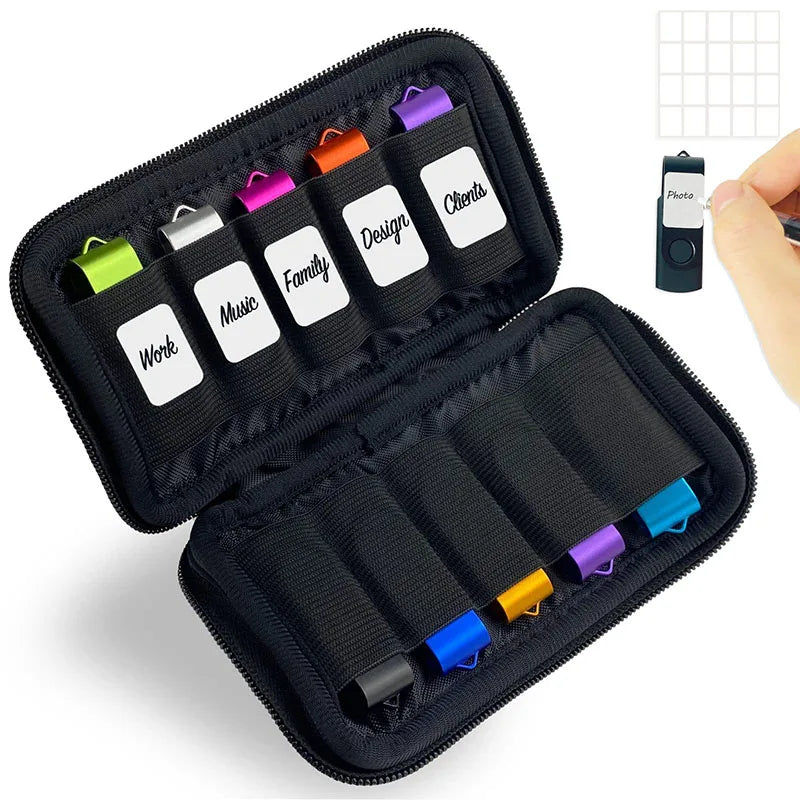 USB Flash Drive Case Storage Case Holder Storage Bag USB Flash Drive Electronic Accessories Organizer For USB Flash Drive Pen