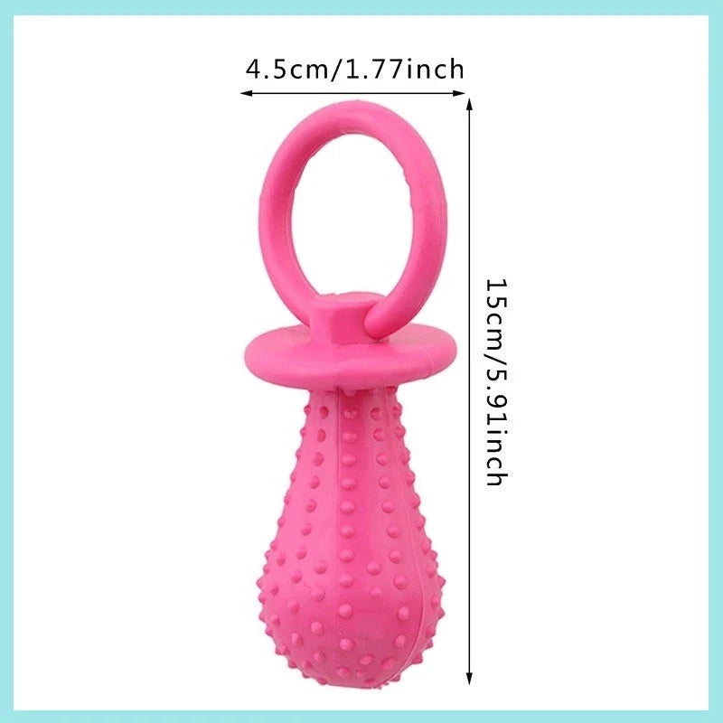 Pet Rubber Pacifier Dog Toy Interactive Rubber Soother Pet Dog Cat Puppy Elasticity Teeth Dog Chew Toys Tooth Cleaning Toy B2
