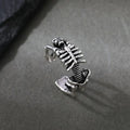 New Vintage Thai Silver Gothic Undead Skull Skeleton Cuff Finger Rings For Men Women Punk Fashion Jewelry Gift Party Y2K