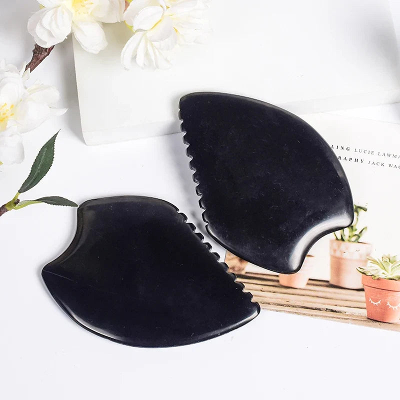 Natural Bian Stone Facial Gua Sha Scraper Tool For Neck Face Beauty SPA Massage Guasha Skin Care Fades Wrinkles Spots