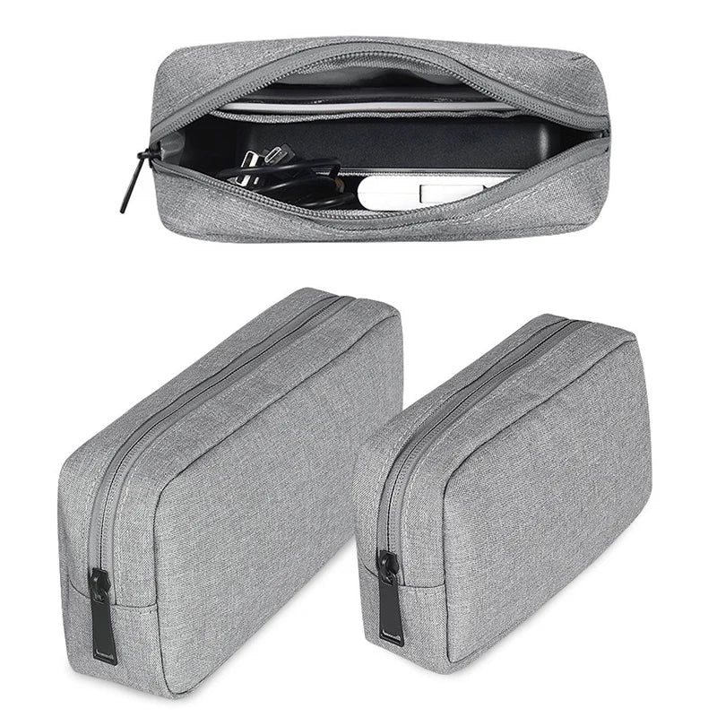 Travel Essentials Pouch Organizer for USB Cables Earphones Gadgets Storage Bag Digital Accessories Makeup Cover Devices