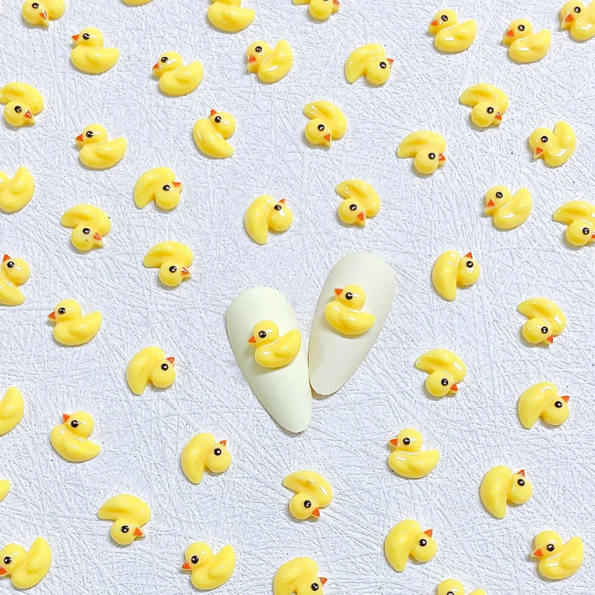 20pcs New Nail Art Cartoon Accessories Little Yellow Duck Resin Cute Nail Charms Decorations Supplies DIY 3D Cute Nail Art Parts