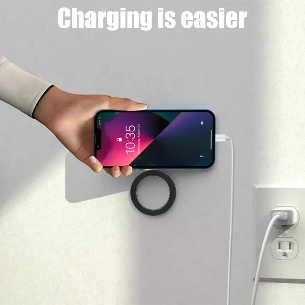 For MagSafe Magnetic Ring Holder Adhesive Strong Magnet Cellphone Wall Mount Mobile Phone Tablet Stand for IPhone 15 Pro IPad