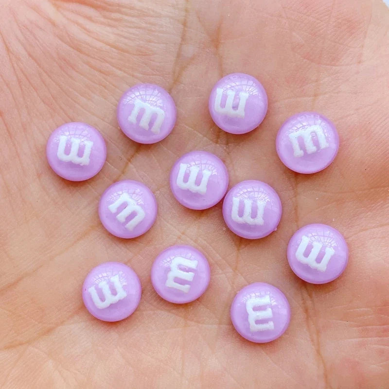 50pcs Cute 8mm Mixed Mini Candy Nail Rhinestones Gems Glitter Nail Art Jewelry Manicure Nail Decoration Accessorie