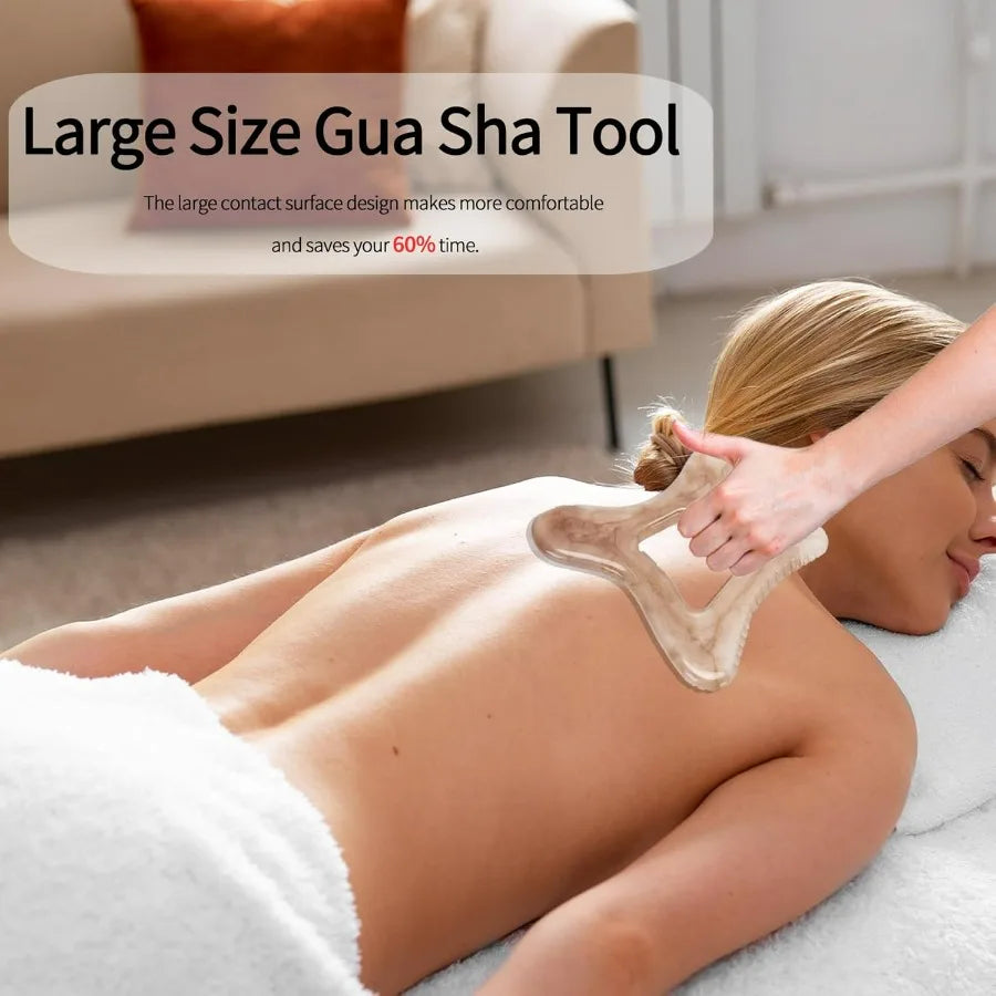 Large Resin Gua Sha Tool, Body Lymphatic Massage for Muscle Recovery & Circulation, Cellulite Massager for Legs Back