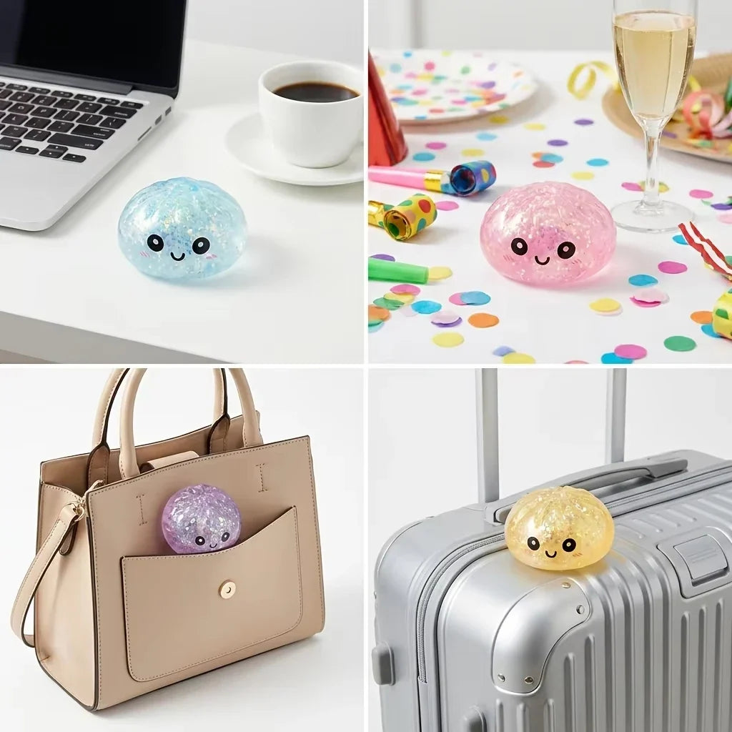 Simulation Dumpling Squishy Toy with Steamer Box Soft Squeeze Stress Ball Sensory Fidget Toy Stress Relief Creative Funny Gifts