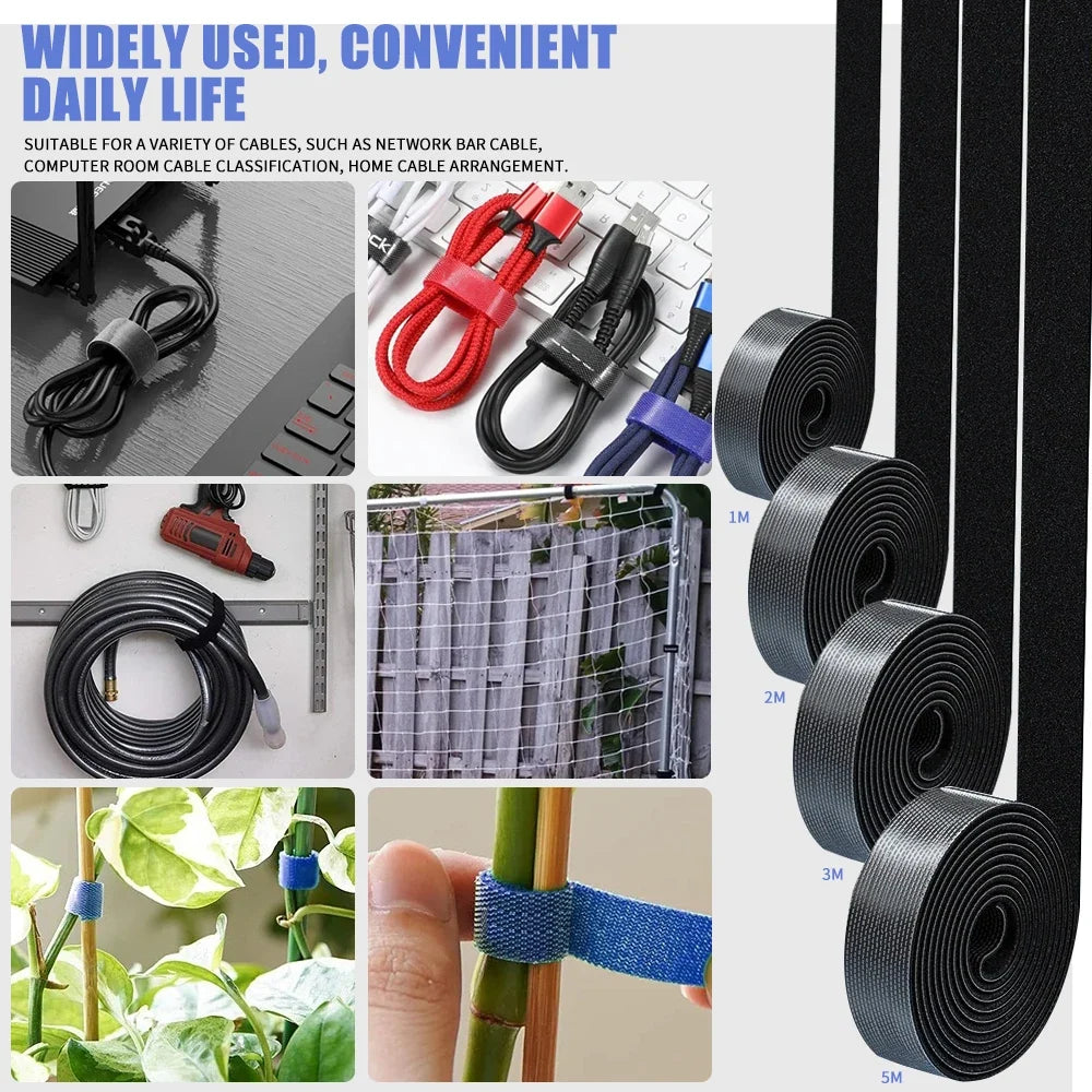 5M Tearable Ties Cable Organizer Cable Protector Management For Phone Mouse Earphone Data Wire Holder Cord Protection Organizer