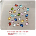 YYM 20PCS Shiny Diamond Nail Art Charms Colorful Flatback Glass Nail Rhinestone Mixing Size Color Sparkling Nail Gems Jewelry