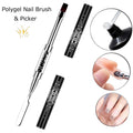 New Double Ended Nail Art Brushes Tip Nail Gel Liner Brush Oval Gel Nail Brushes Rhinestone Handle French for Design Nail Tools