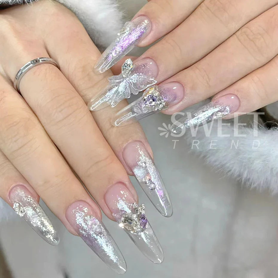 6 Grids Bright Bling Mud Solid Nail Pigment Crystal Aurora Opal Rubbing Dust Chrome Nail Glitter Korean Japanese Manicure Decor