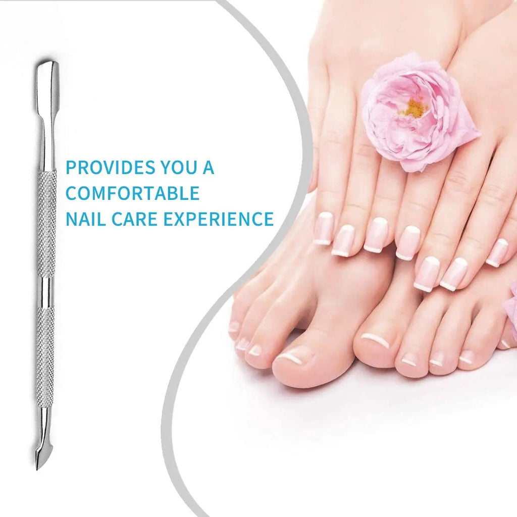 1Pcs/10Pcs Double Head Cuticle Pusher Removal of Gel Nail Removal Tool Dead Skin Stainless Steel Manicure Tool Set Nail Pusher