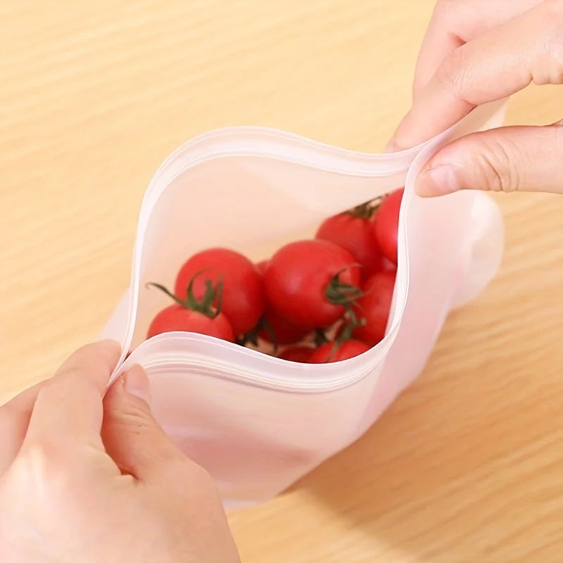 10 Packs Dishwasher Safe Reusable Bags, Leakproof, BPA Free, Reusable Food Storage Bags for Lunch, Marinate, Freeze, Travel