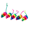 5pcs False Mouse Cat Toy Tear Resist Multicolor Mouse Cat Toys Reusable Mini Rope Mouse Toy for Pet Training Accessories Tool
