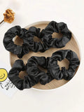 6 Pcs Satin Scrunchies Elastic Hair Bands Satin/Velvet Hair Ties Satin Hair Scrunchies for Frizz Prevention Polytail Holders,