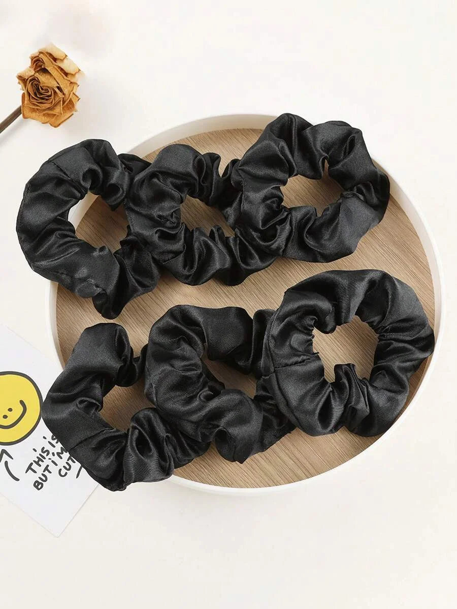 6 Pcs Satin Scrunchies Elastic Hair Bands Satin/Velvet Hair Ties Satin Hair Scrunchies for Frizz Prevention Polytail Holders,