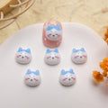 20Pcs Funny Multiple Expression Rabbits Resin Nail Art Charms 3D Cartoon Cute Long Eared Rabbits Nail Decorations DIY Manicure