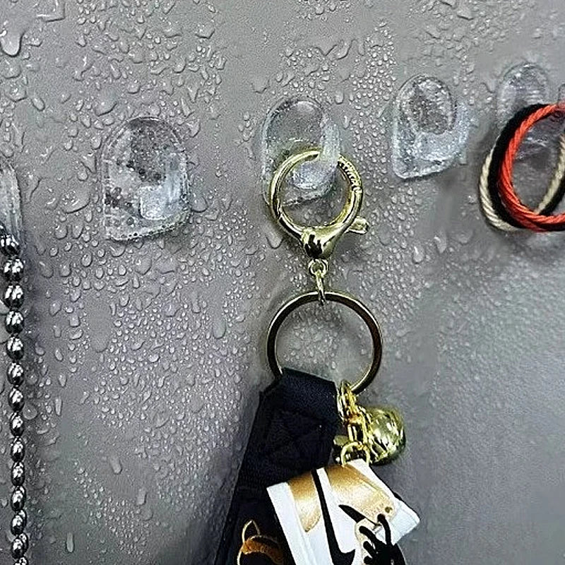 Mini Multifunctional Transparent Hooks Self-adhesive Wall Hooks Kitchen Waterproof Storage Without No Punching Required Hooks