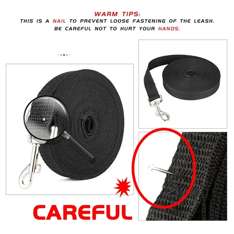 Nylon Extra Long Pet Leash Durable Dog Lead For Dog Recall Training Extended Length Anti Tangle Heavy Duty Pet Leash Outdoor