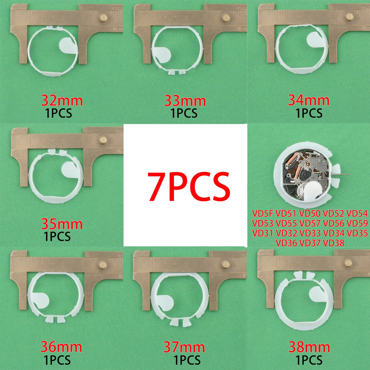 Plastic stent for VD53 movement VD57 movement VD51 VD50 PE90 PE50 spacer ring holder dial hold watch case MOONSWATCH holder
