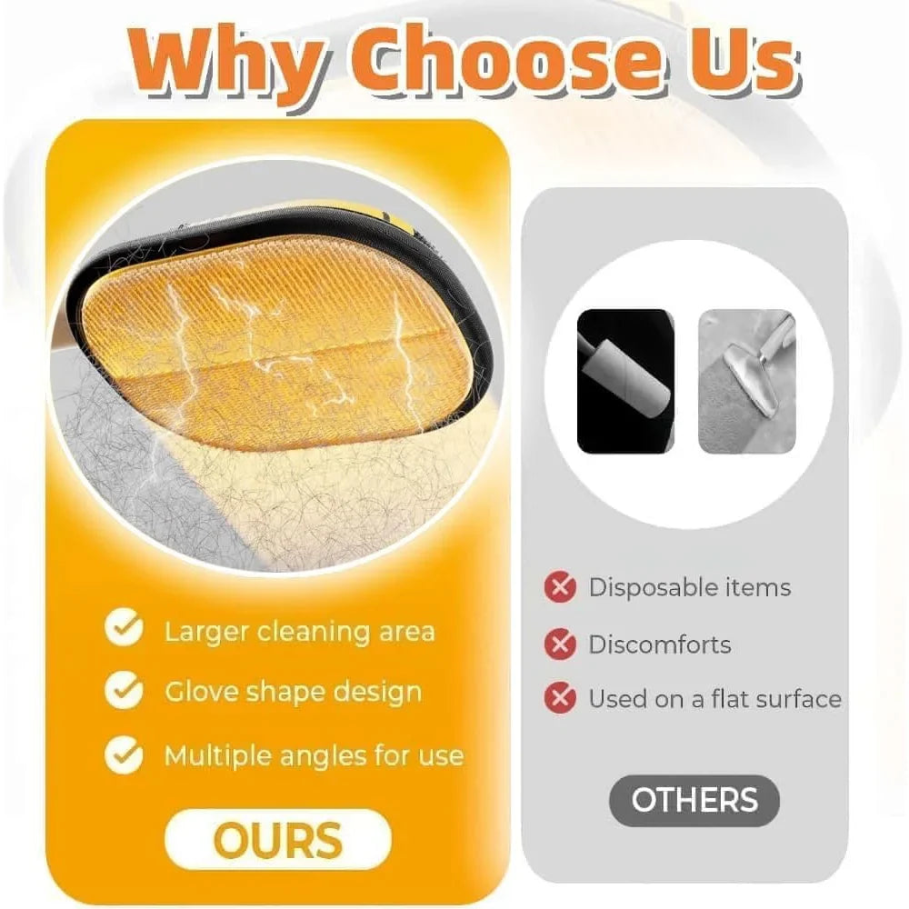 Newly Upgraded Pet Hair Removal Glove for Cats Dogs Reusable Electrostatic Cat Dog Hair Gloves Remover Tool for Sofa Clothes Bed