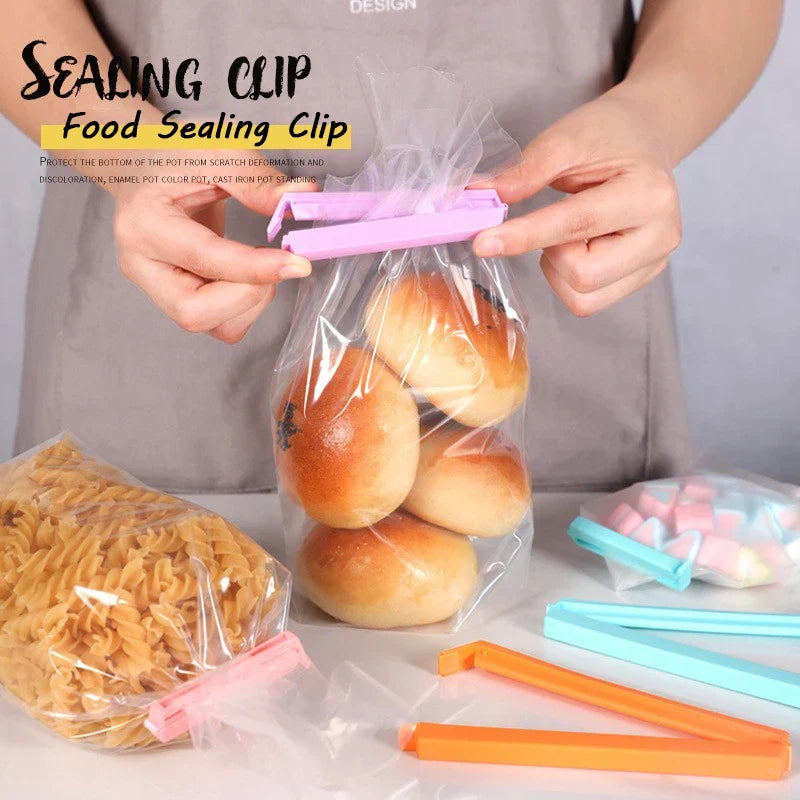 Portable Kitchen Storage Food Saver Clip Sealing Bag Clip Sealer Clamp Plastic Tool Freezer Bag Clips Kitchen Accessory DJ003