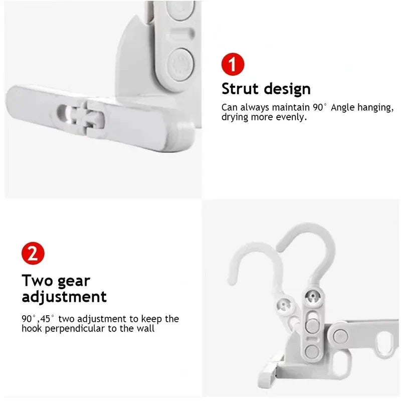 Portable Foldable 5-Hole Clothes Hanger, Outdoor Travel Drying Rack for Hotel Camping Hiking
