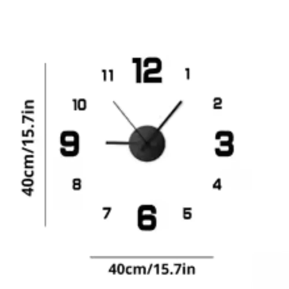 3D DIY Wall Decor Quartz Clock Fashion Watch Acrylic Mirror Stickers Modern Design Large Wall Clock Clocks Home Garden