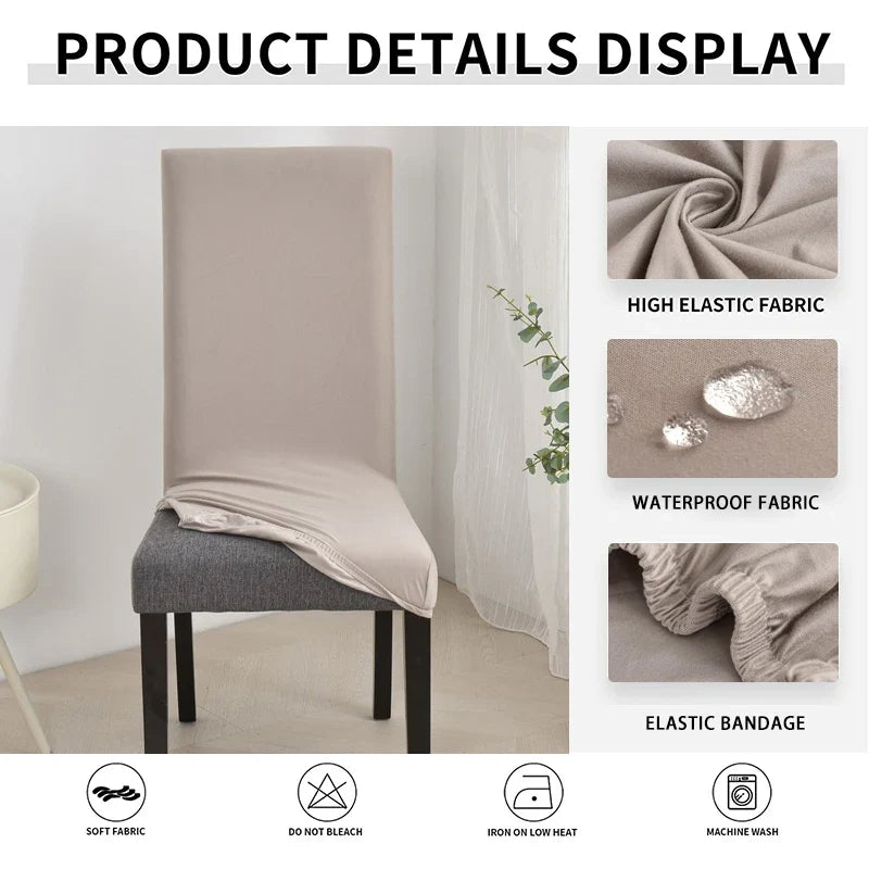Waterproof Dining Chair Cover Stretch Chair Slipcover Removable Washable Chair Protector for Home, Restaurant, Kitchen,Banquet