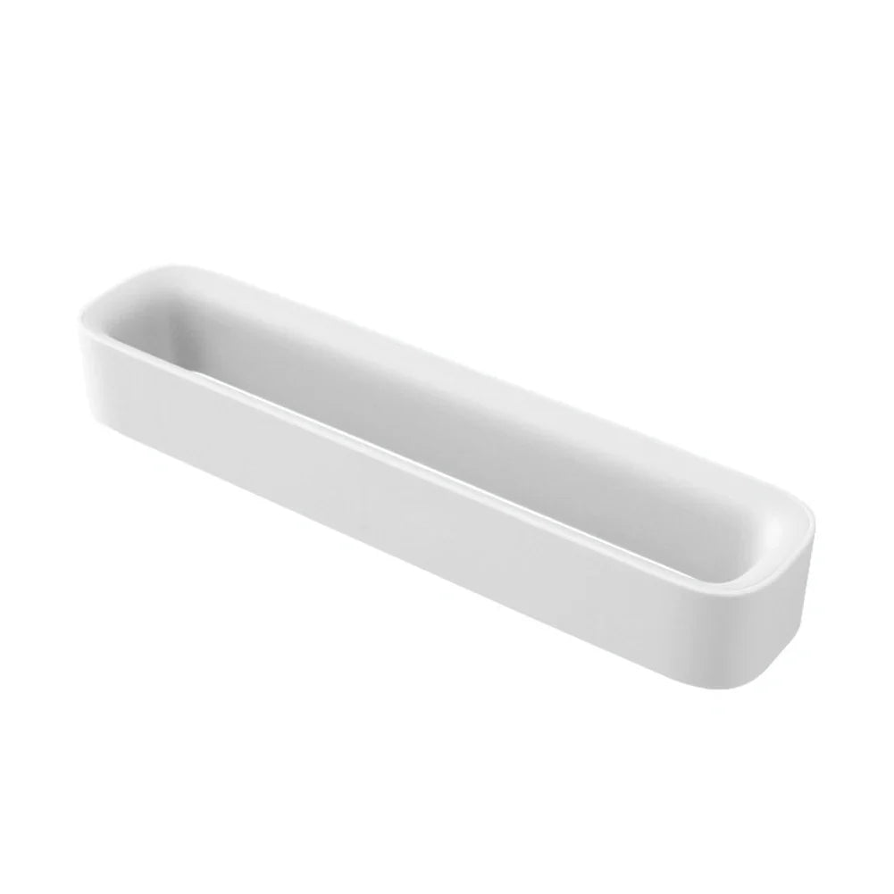 Self-Adhesive Slipper Rack - Wall-Mounted Bathroom Storage, 6-Hook Slipper Organizer for Toilet, Shower, Bedroom (White)