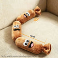 Simulated Sausage Dog Chew Toy Soft Plush BB Squeaker Press-to-Squeak Durable Chew Resistant Dog Entertainment Boredom Toy