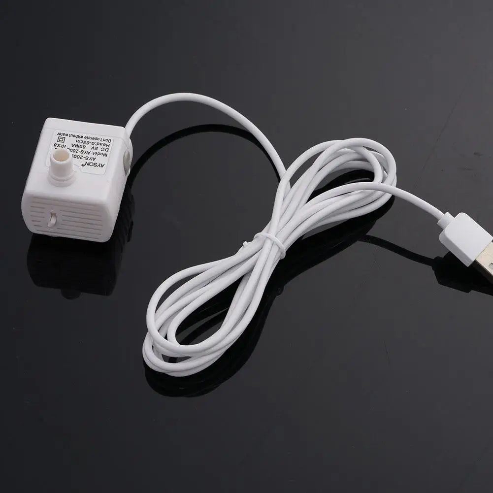 Pet Water Fountain Pump Quiet Prevent Dry Burning USB Powered DC Brushless Motor Mini Cat Water Dispenser Pump ﻿