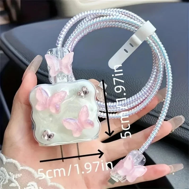 Butterfly Charger Protective Case Cable Protector For iPhone 18W/20W Fast Charging Cable Data Anti-break Charger Protective Rope
