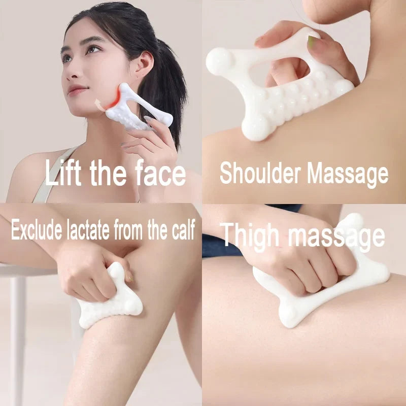 Skin Scraping Massage Tool Face Lift Muscle Relief Massage Board Resinous Static Free Portable Gua Sha Tool Lifting Visage AMGJ1