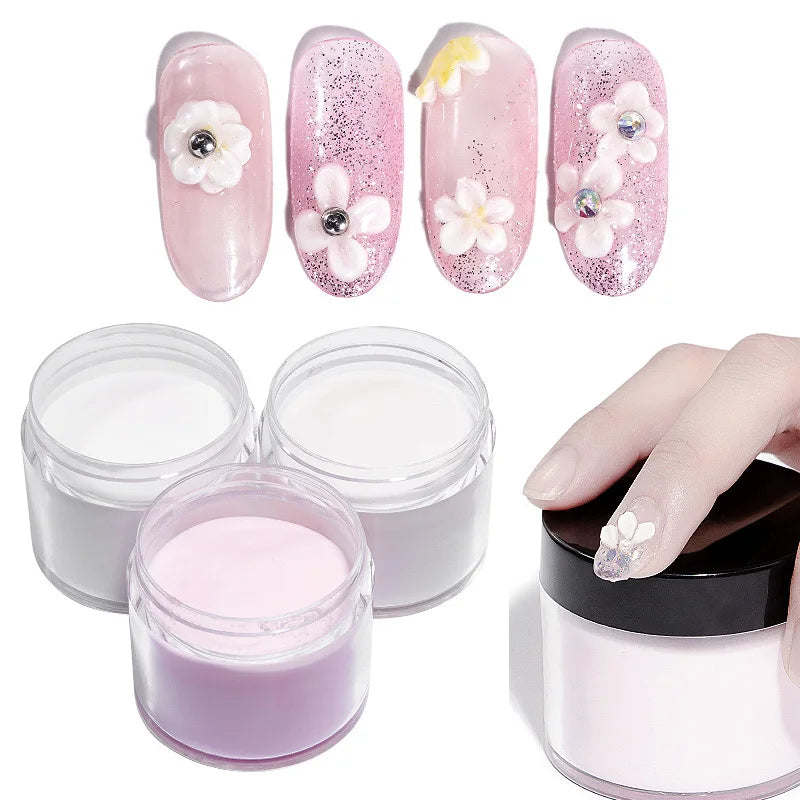 3 Colors 1 Pc Acrylic Powder for Nails Art Polymer Tips Builder Pink Clear White Nails Professional Acrylic Nail Powders LIQUID