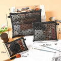 Women Transparent Travel Cosmetic Storage Bag Mesh Zipper Makeup Organizer Toiletry Beauty Wash Kit Bag Case Pouch