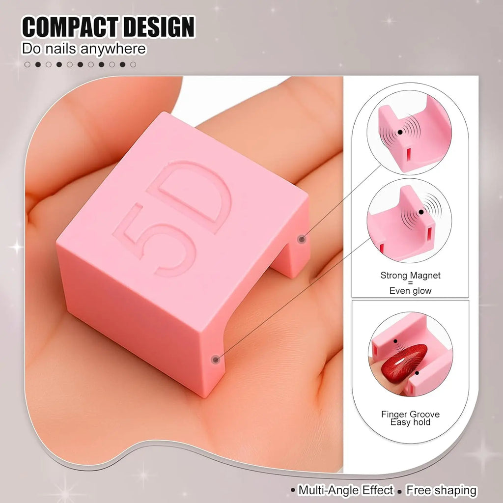 DIY Cat Eye Magnet Tool Nail Art Magnet Stick for DIY Magnetic Cat Eye Gel Special Velvet 5D Nail DIY Tool French Nail UV