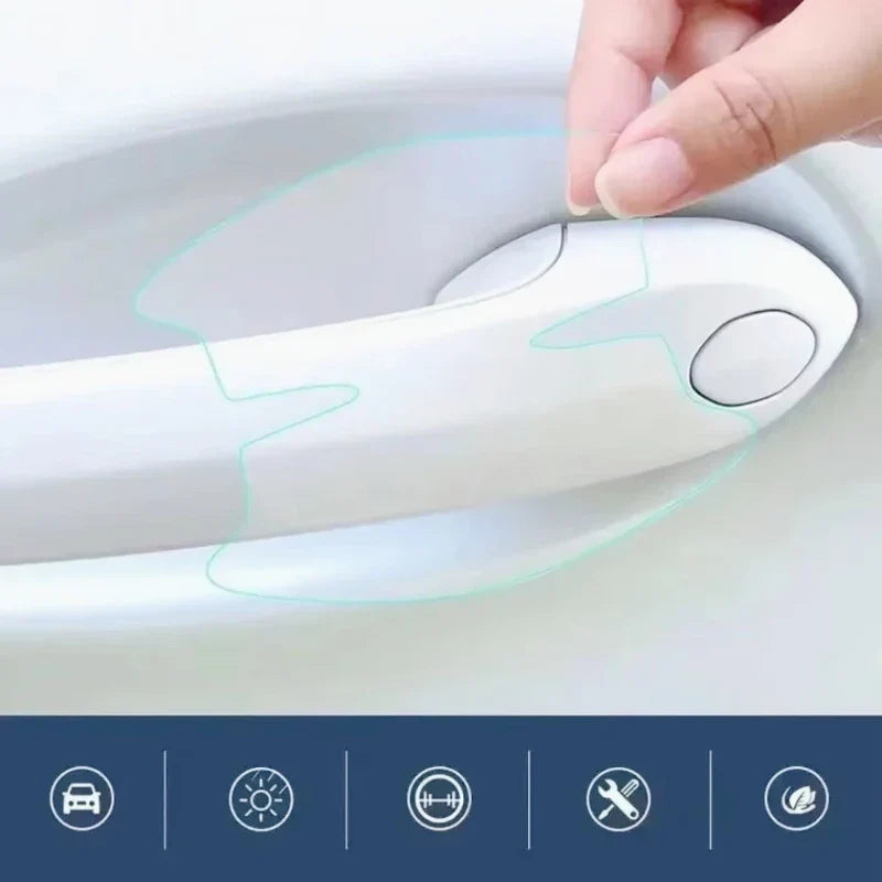 8Pcs TPU Car Door Bowl Anti-scratch Sticker Clear Door Bowl Handle Protection Sticker Paint Surface Film Car Accessories Decals