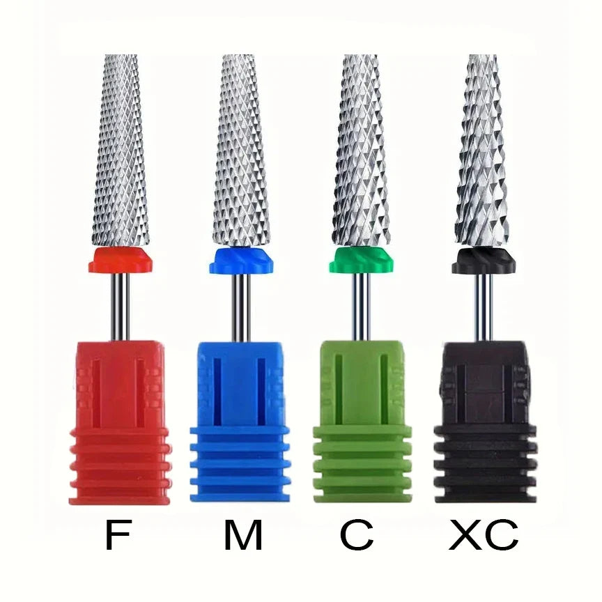 5 In 1 Extra Long Tungsten Carbide Nail Drill Bits Set, Safety Nail Salon Accessories, Efficient Removal Of Gel Polish Acrylic N