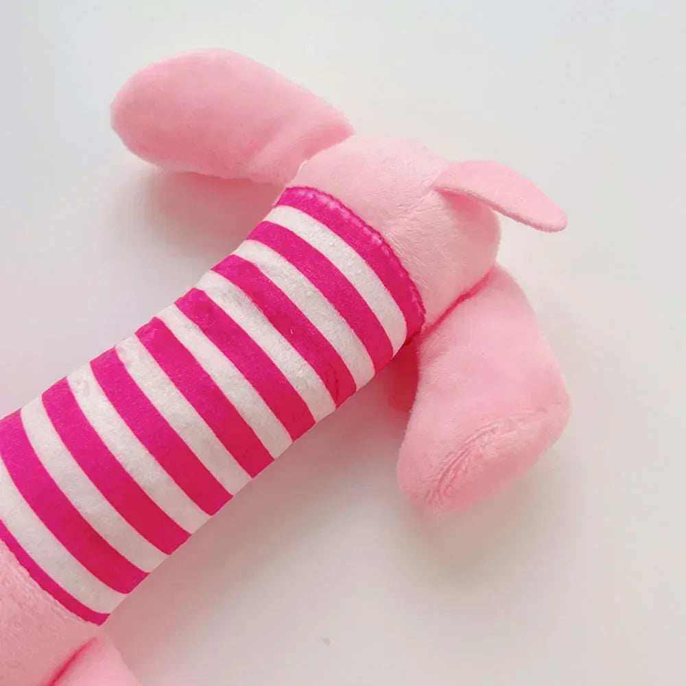 Cute Elephant Pig Duck Shaped Plush Dog Toys Dog Squeaky Chew Toys Grinding Teeth Bite Resistant Interactive Play Pet Supplies