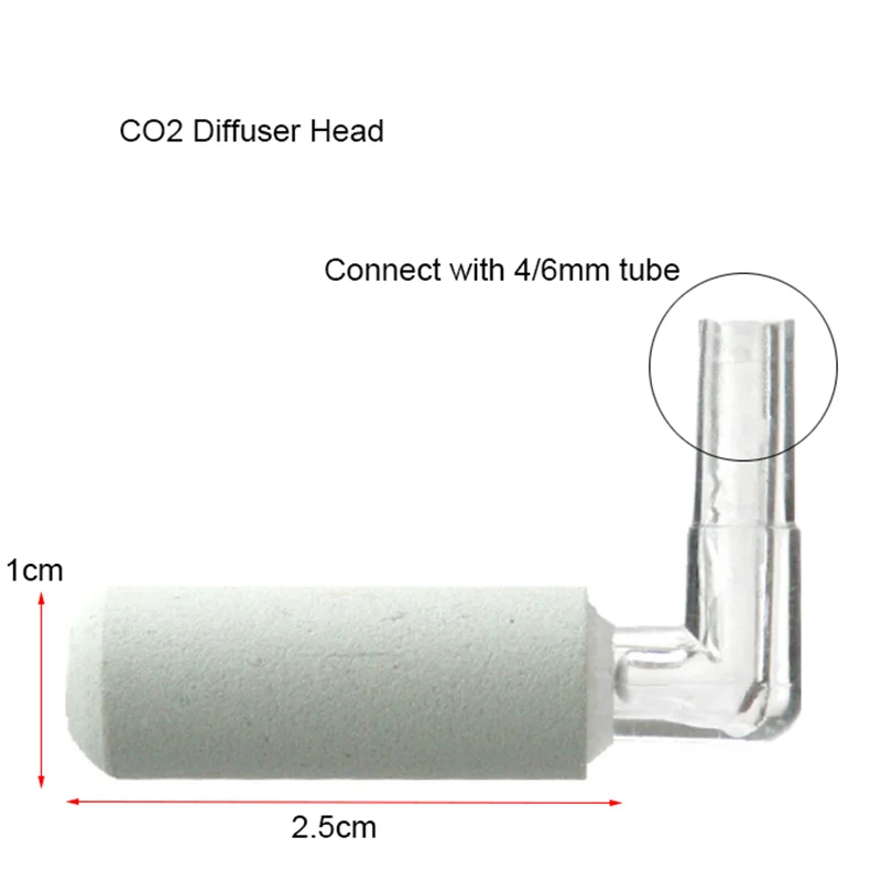 CO2 Diffuser Acrylic Tank Regulator CO2 Atomizer with Nano Diffuser Suction Cups Acrylic Aquarium Fish Tank Aquatic Accessories