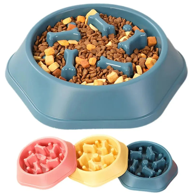 1Pc Slow Feeder Dog Bowl Anti-choking Puppy Food Bowl Anti-slip Pet Slow Eating Dog Dishes Puzzle Feeders for Dogs Small Medium
