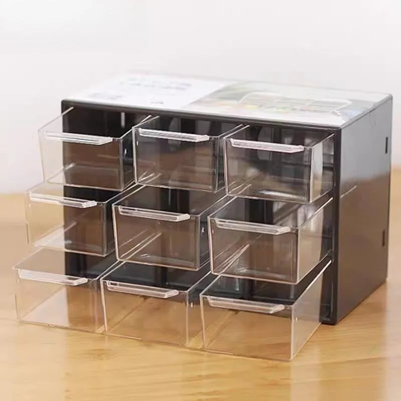 Multi-Grid Desktop Drawer Organizer Dustproof Storage Box, Portable Jewelry Cosmetics Makeup Container, Home Office Storage Case
