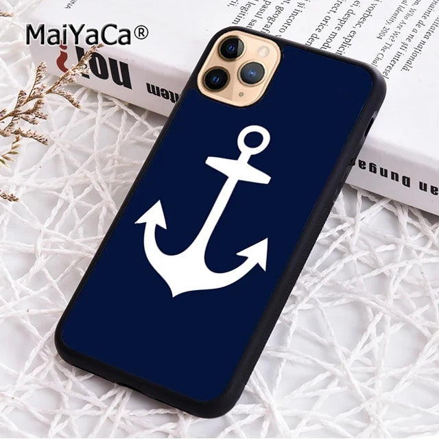 MaiYaCa blue boat anchor Printing Drawing protection Phone Case For iPhone 17 Air 16 15 plus 11 12 13 14 pro max