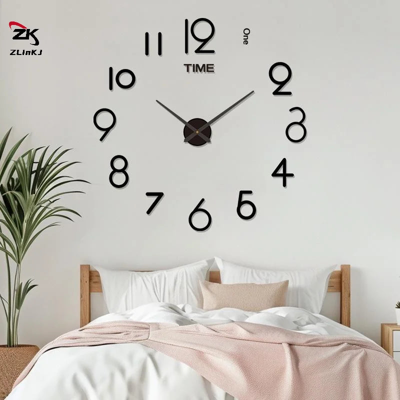 -2026 Modern Design Large Wall Clock 3D DIY Quartz Acrylic Mirror Stickers Living Room Home Decor