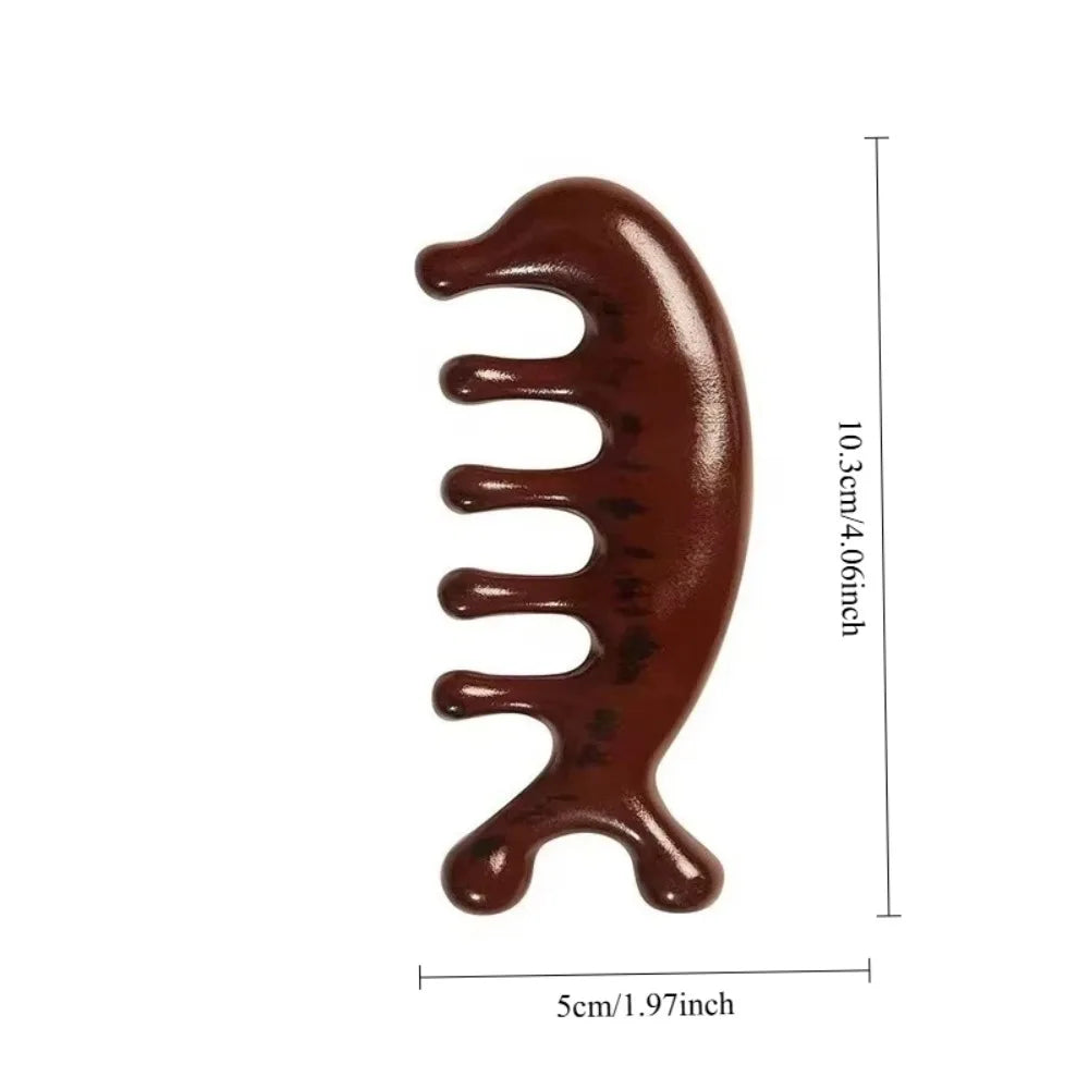 Wide Tooth Gua Sha Comb Massager – Facial, Head & Body Scraping Tool, Anti-Aging Skincare Home Spa Gift